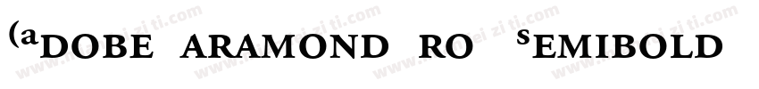 (Adobe Garamond Pro   Semibold Ital字体转换
